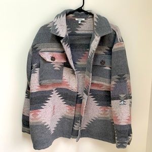 Western shacket/jacket. Could be worn oversized or TTS